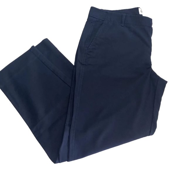 Gap Slim Crop Pants Size 10R New Uniform Navy Blue Bottoms - Picture 2 of 12